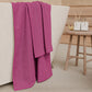 Asciugamani Bagno in Spugna Tinta Unita Fucsia