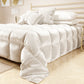 Edredon, Edredon d'Hiver Double Face en Velours Doux et Chaud Blanc