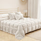 Coussin décoratif Noeud en velours 40x50 cm, coussin de canapé blanc lait