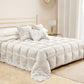 Cuscino Arredo Fiocco in Velluto e Balza con Pizzo Rebrodè 40x50 cm, Cuscino divano Bianco Latte By Sissy