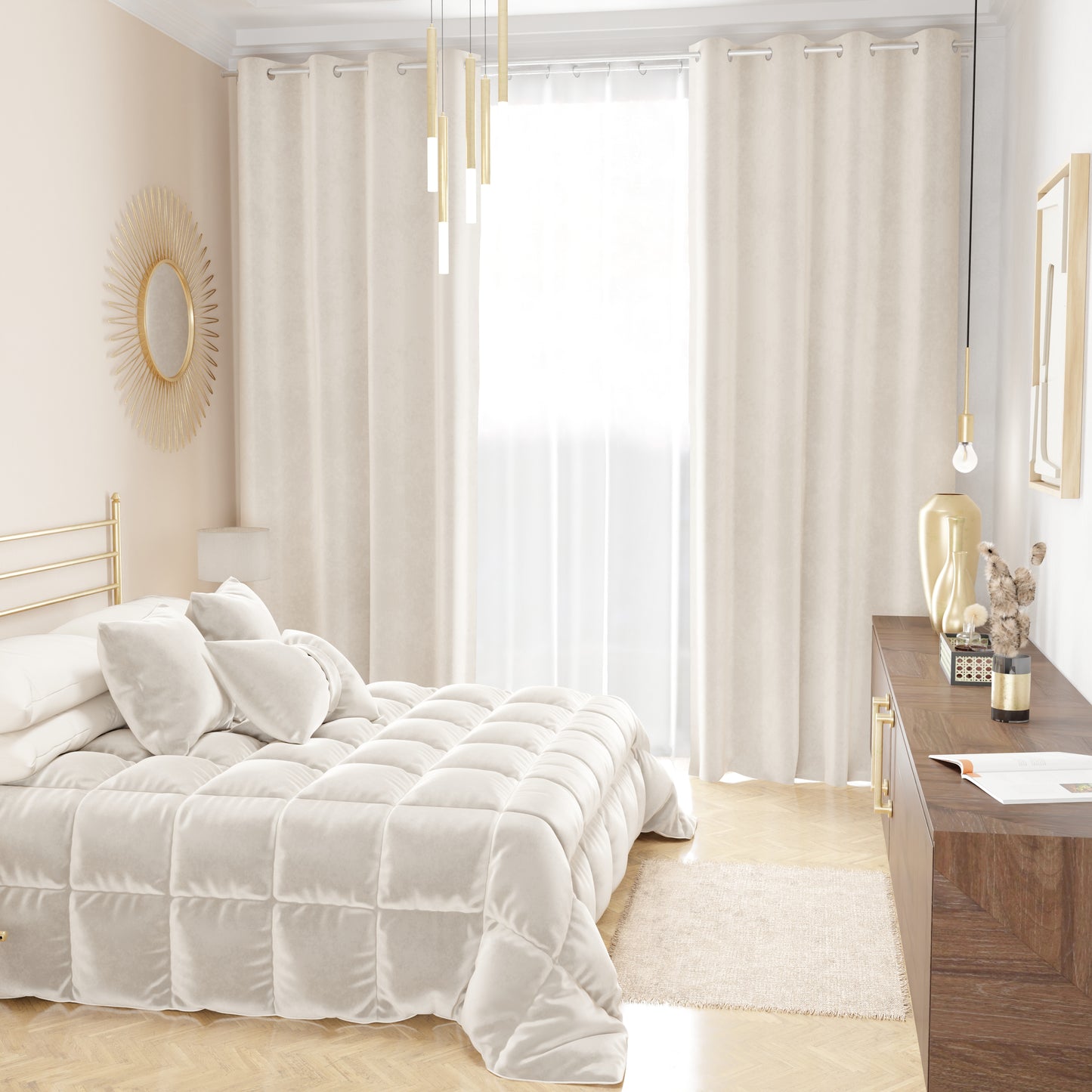 Edredon, Edredon d'Hiver Double Face en Velours Doux et Chaud Blanc