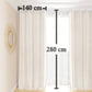 Tenda a Pannello in Velluto per Interni con Anelli, 140x280 cm, Bianco Latte
