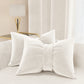 Cuscino Arredo Fiocco Velluto Bianco Latte 40x50 cm Made in Italy | PETTI