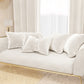Coussins Décoratifs en Velours 2pcs, Coussins de Canapé Blanc Lait