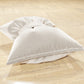 Coussin décoratif Noeud en velours 40x50 cm, coussin de canapé blanc lait