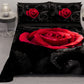 Trapuntino Copriletto Primaverile Autunnale in Stampa Digitale Black Roses