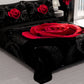 Trapuntino Copriletto Primaverile Autunnale in Stampa Digitale Black Roses