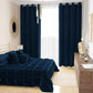 Tenda a Pannello in Velluto per Interni con Anelli, 140x280 cm, Blu