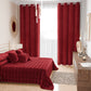 Courtepointe de lit printemps-automne en velours double face Bordeaux
