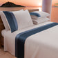 Set Velluto Blu-Trapuntino+Lenzuola+Federe+Cuscini Arredo