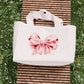 Borsa Mare Donna, Borsa Spiaggia, Borsa Mare in Microfibra, Fiocco Rosa
