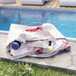 Borsa Mare Donna, Borsa Spiaggia, Borsa Mare in Microfibra, Fiocco Rosa