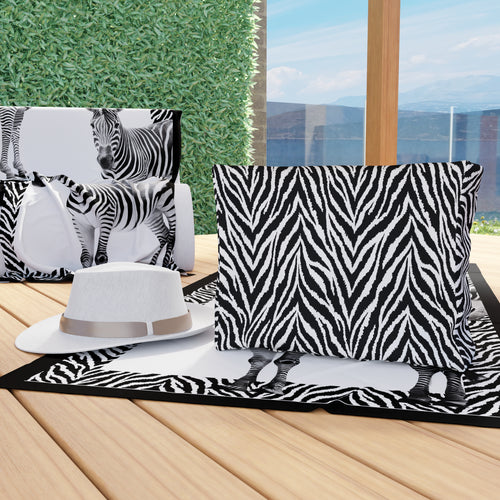 Borsa Mare Donna, Borsa Spiaggia, Borsa Mare in Microfibra, Zebra