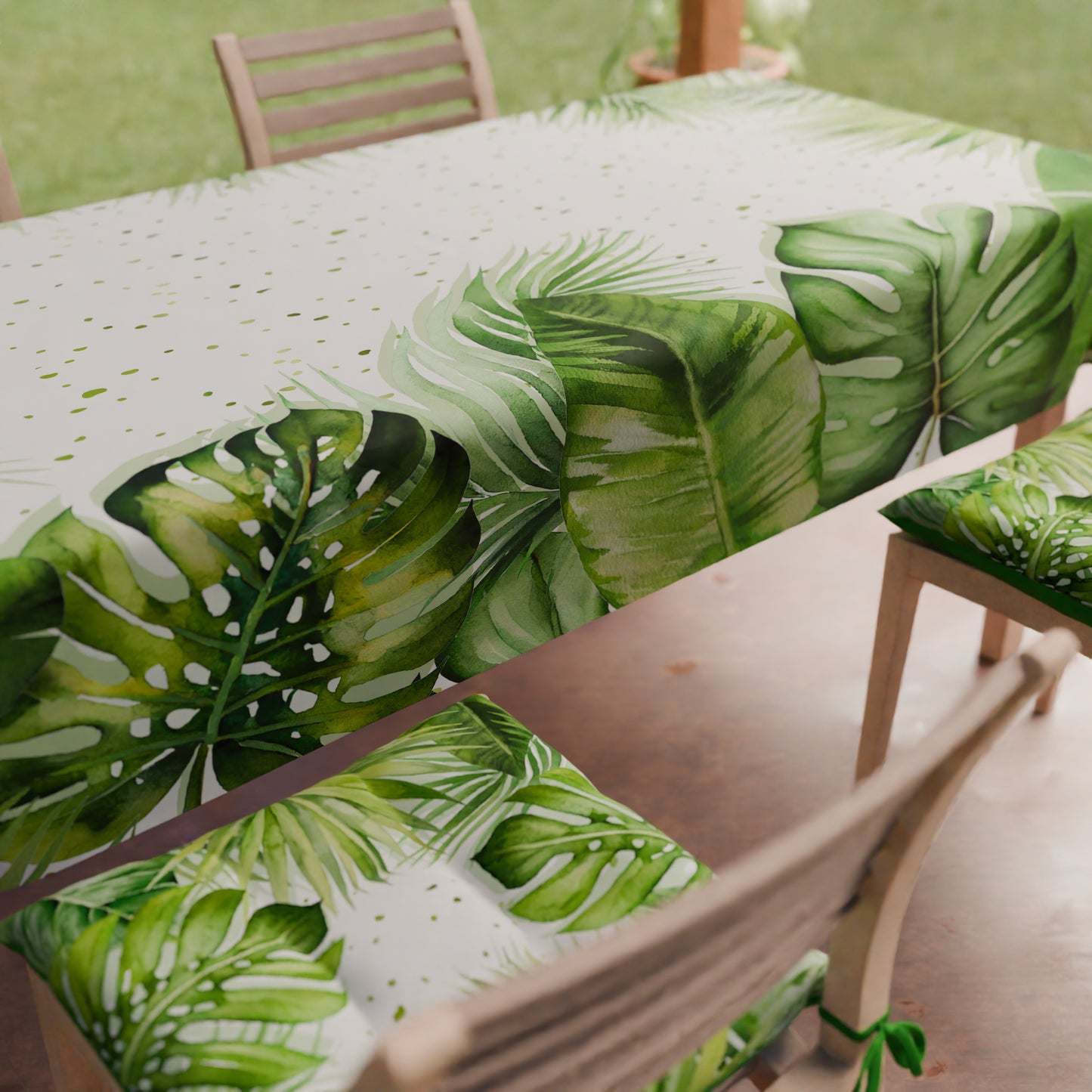 Cuscini per Sedie Coprisedia 6 Pezzi Foglia Tropicale