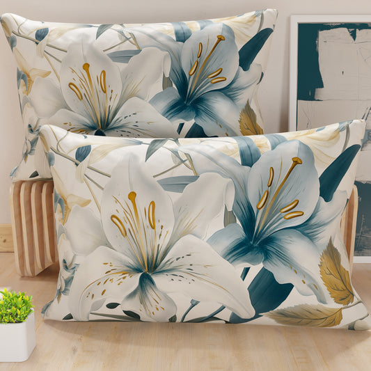Taies d'oreiller en impression numérique, floral F31