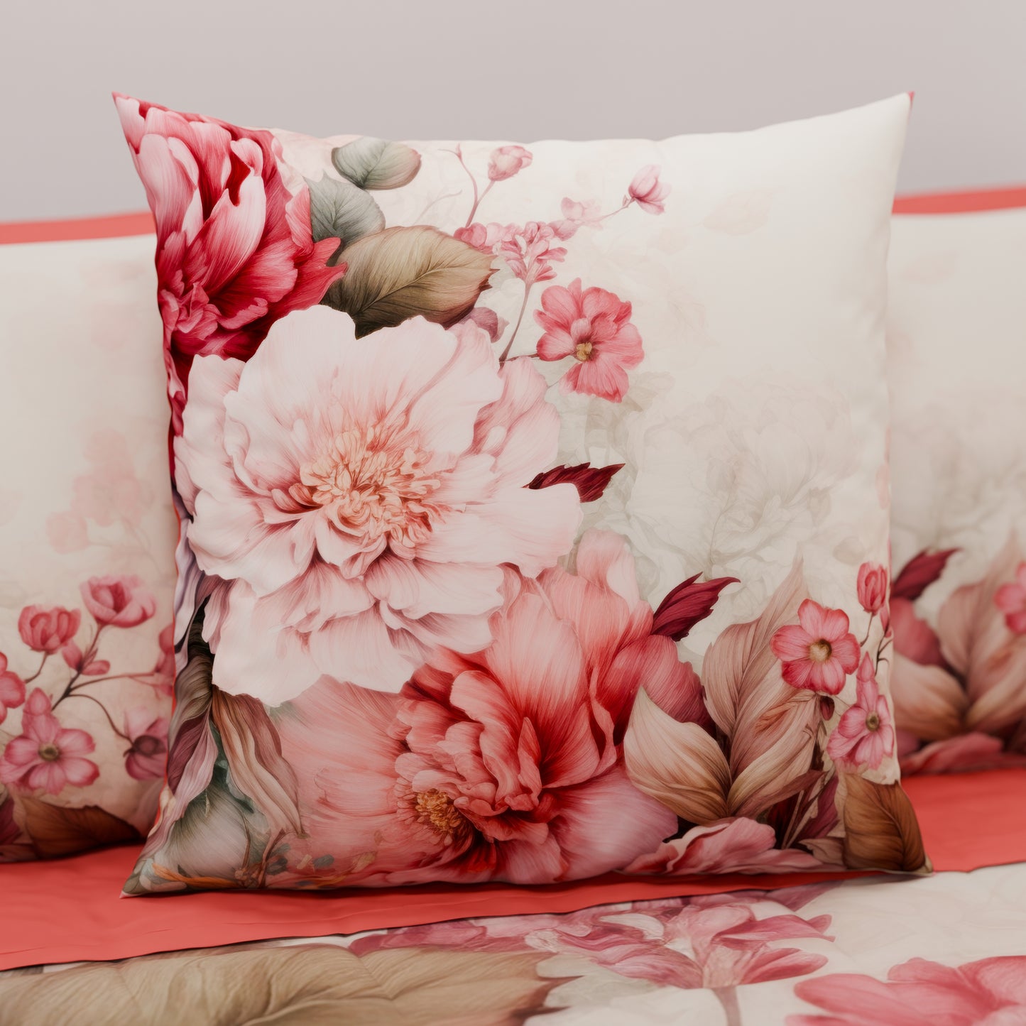 Coussins, Housses de Coussin pour Canapé, Coussins Décoratifs en Impression Digitale Florale 04-152