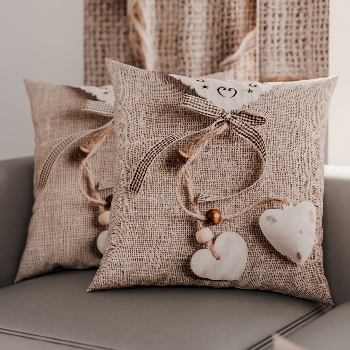 Coussins, Housses de coussin pour canapé, Coussins décoratifs en impression numérique Shabby 331