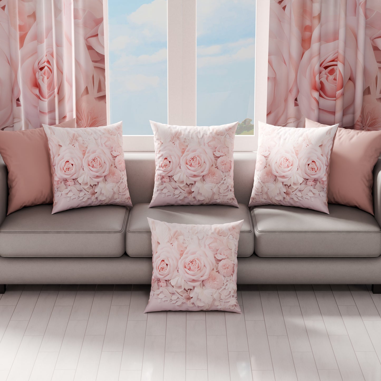Coussins, Housses de coussin pour canapé, Coussins décoratifs en impression numérique Shabby 340