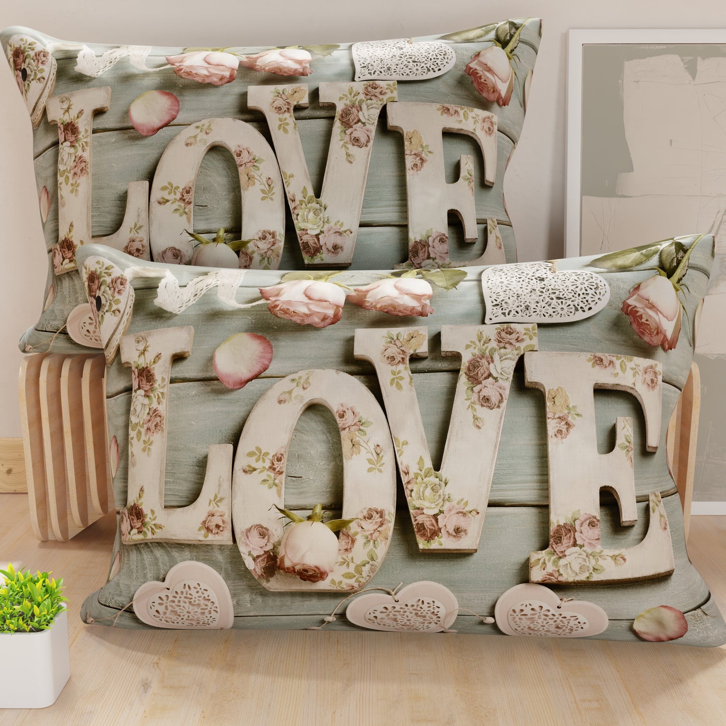 Federe, Federe Cuscini in Stampa Digitale, Shabby 318
