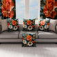Coussins, Housses de coussin pour canapé, Coussins décoratifs en impression numérique florale 05-18