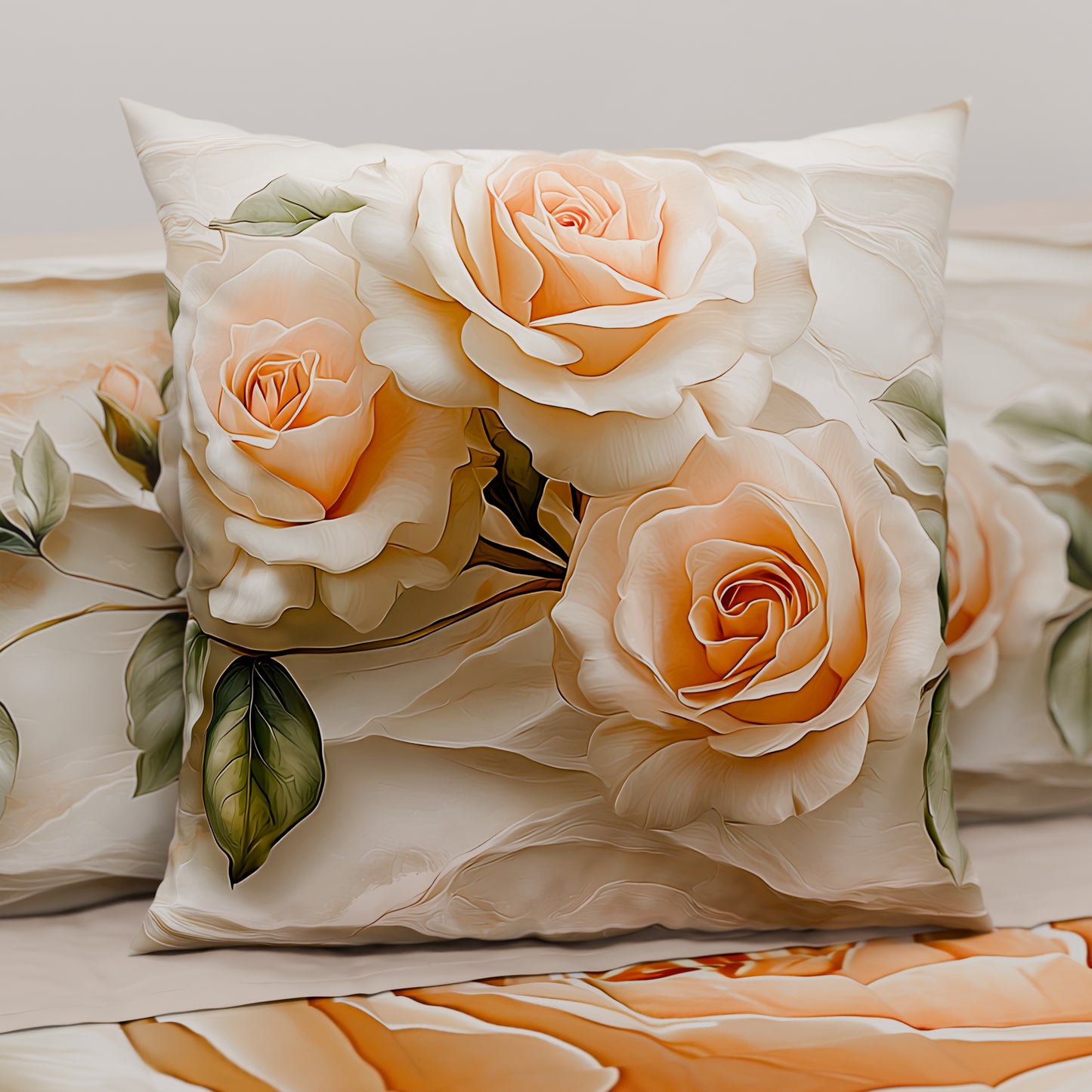 Coussins, Housses de coussin pour canapé, Coussins décoratifs en impression numérique florale 06-12