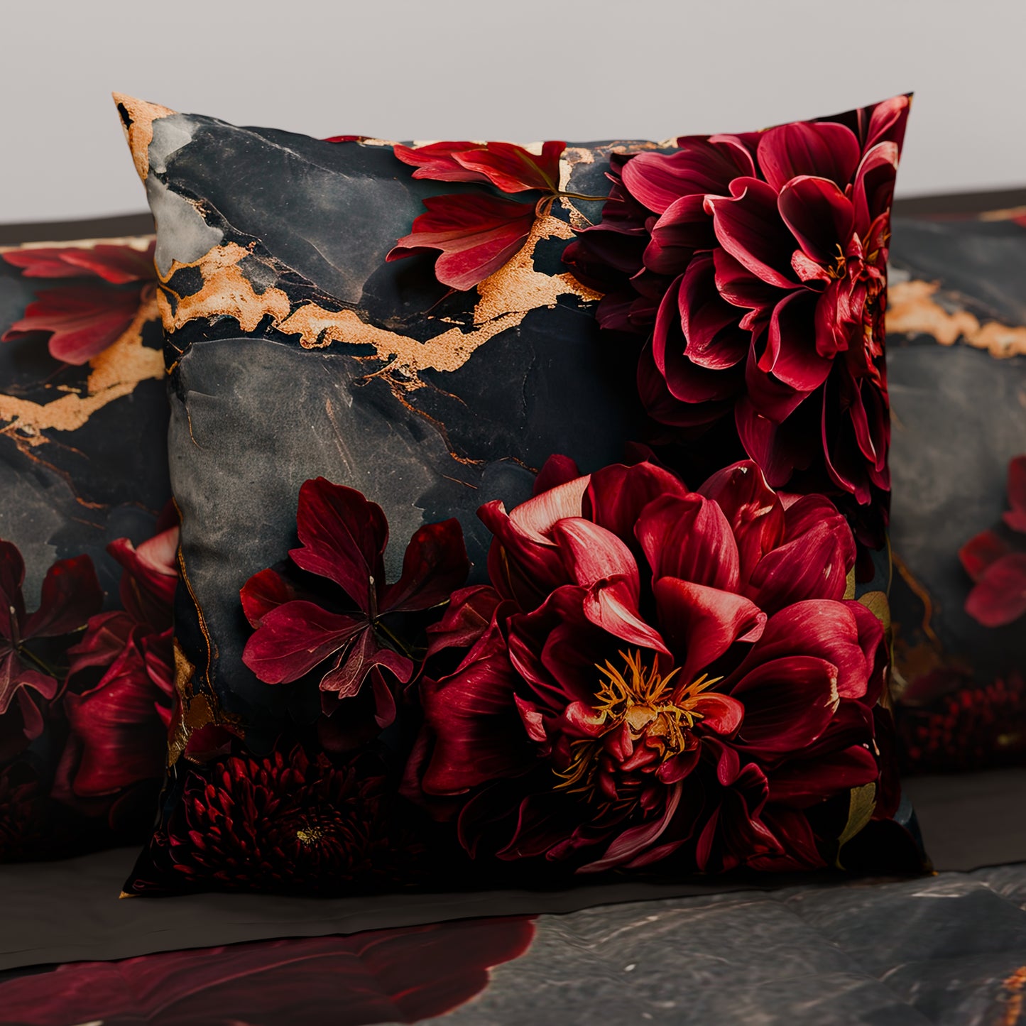 Coussins, Housses de coussin pour canapé, Coussins décoratifs en impression numérique florale 06-16