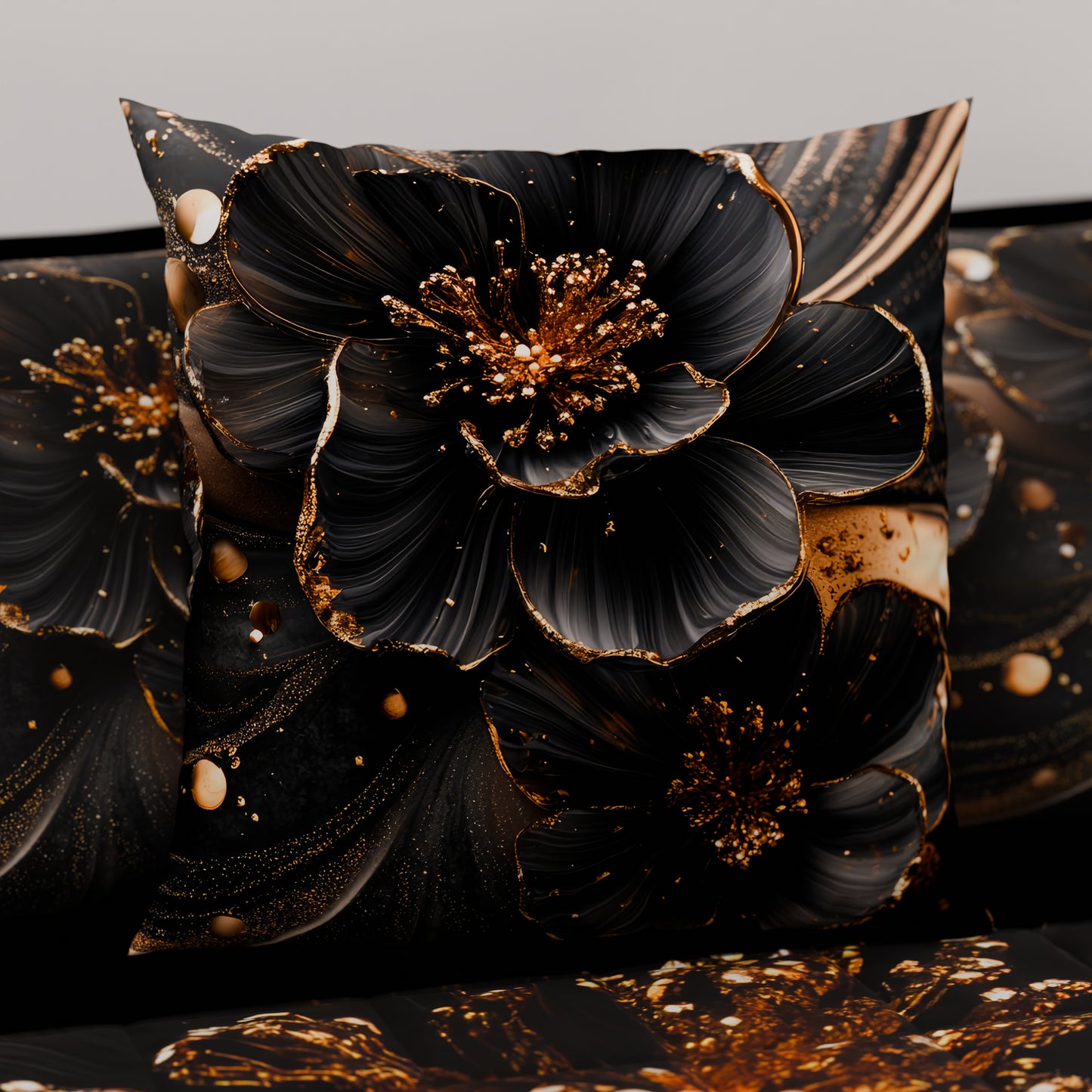 Coussins, Housses de coussin pour canapé, Coussins décoratifs en impression numérique florale 06-22