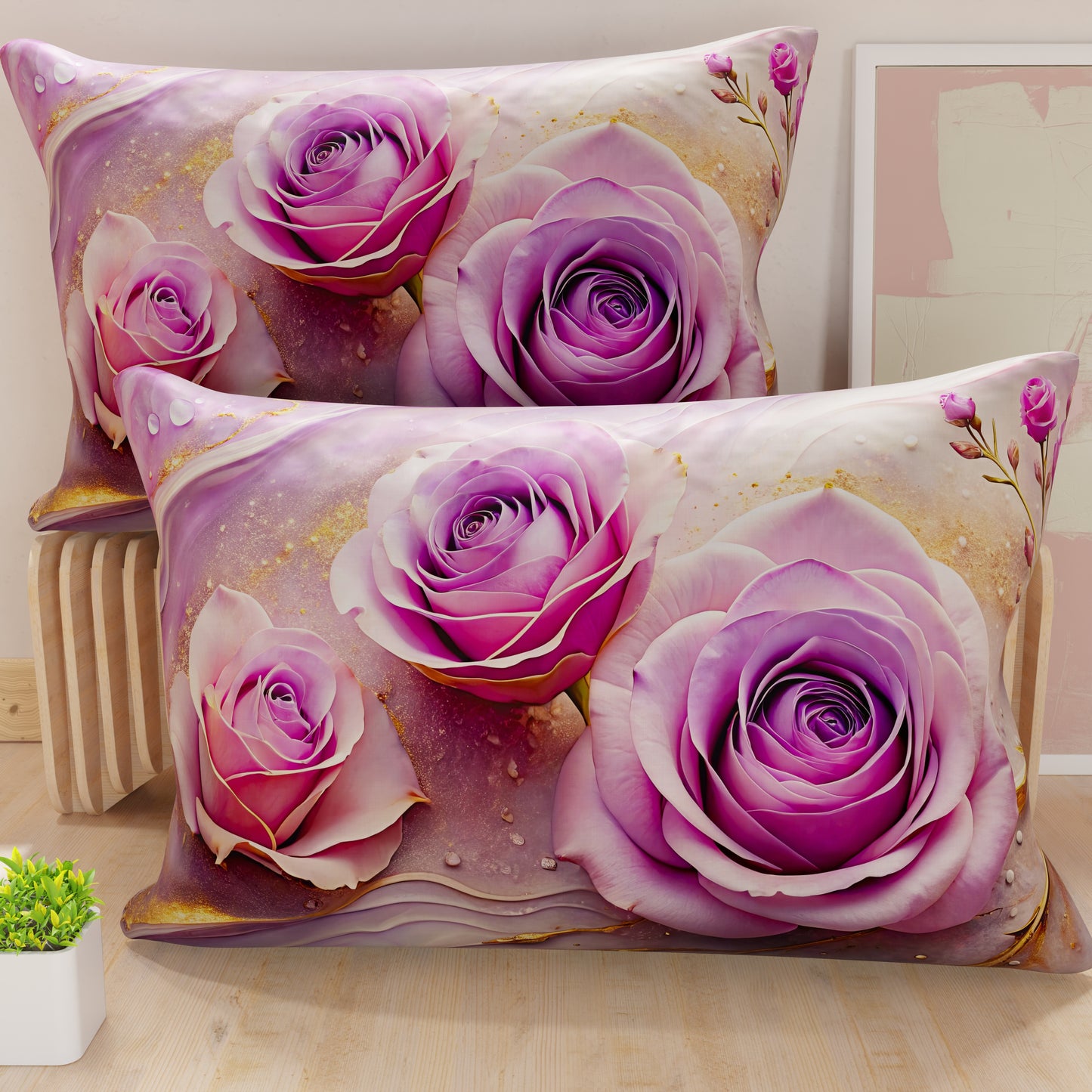 Taies de coussin en impression numérique, florale 06-8