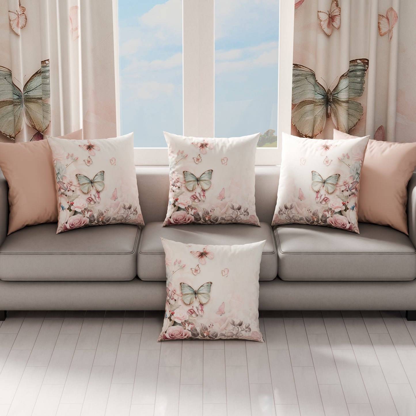 Coussins, Housses de coussin pour canapé, Coussins décoratifs en impression numérique Floral F10