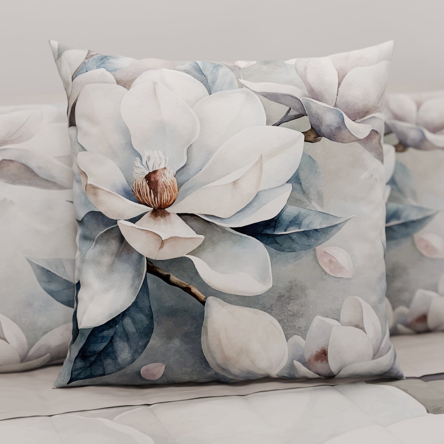Coussins, Housses de coussin pour canapé, Coussins décoratifs en impression numérique florale F14
