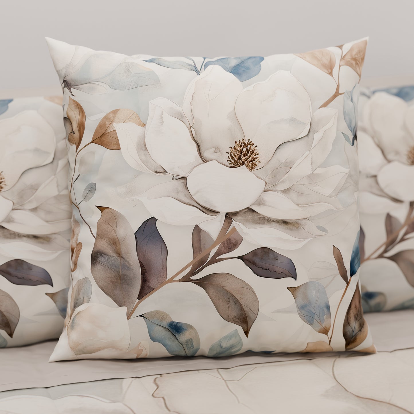 Coussins, Housses de coussin pour canapé, Coussins décoratifs en impression numérique florale F16