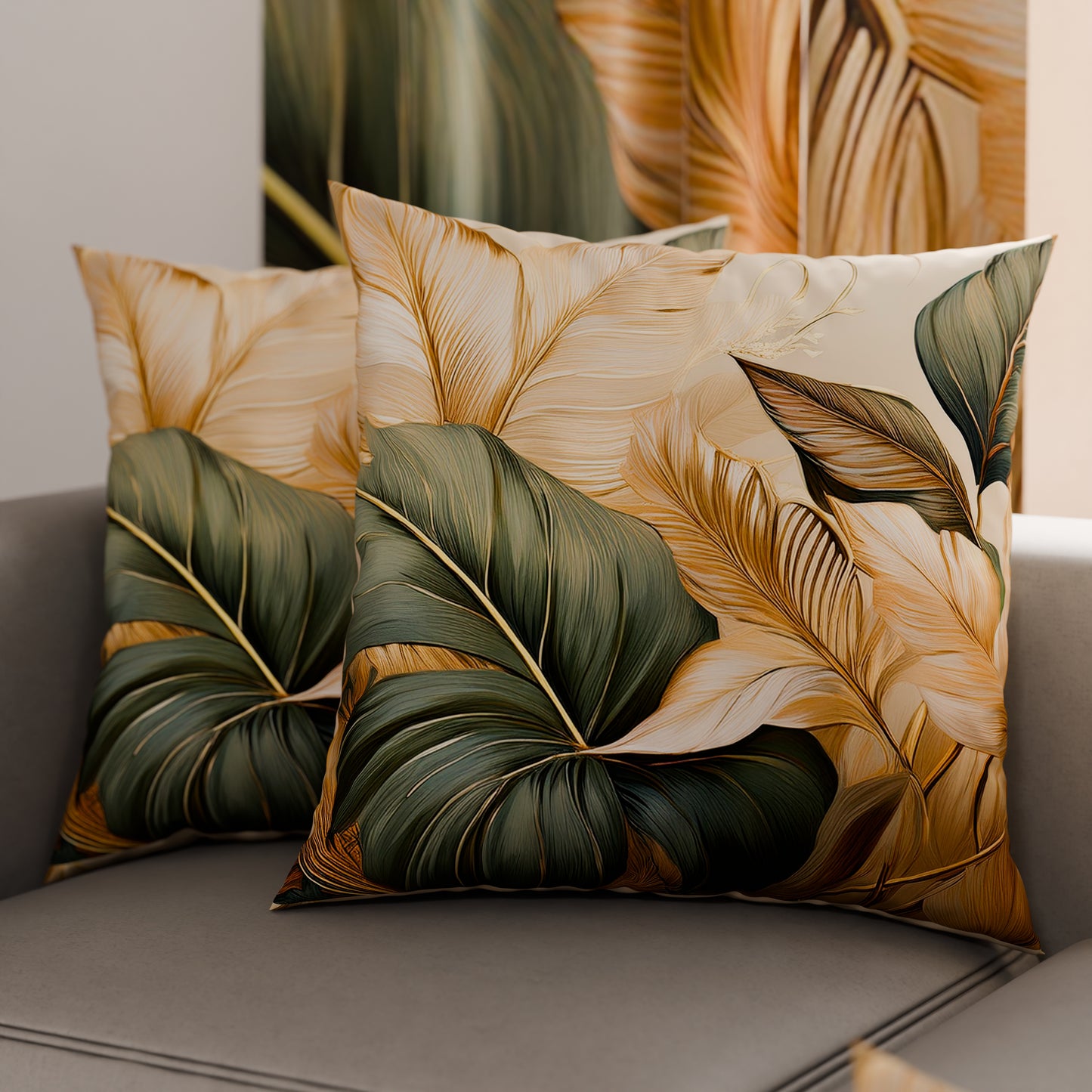 Coussins, Housses de coussin pour canapé, Coussins décoratifs en impression numérique florale F165