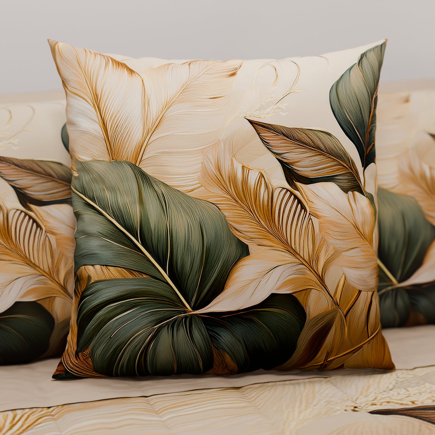 Coussins, Housses de coussin pour canapé, Coussins décoratifs en impression numérique florale F165