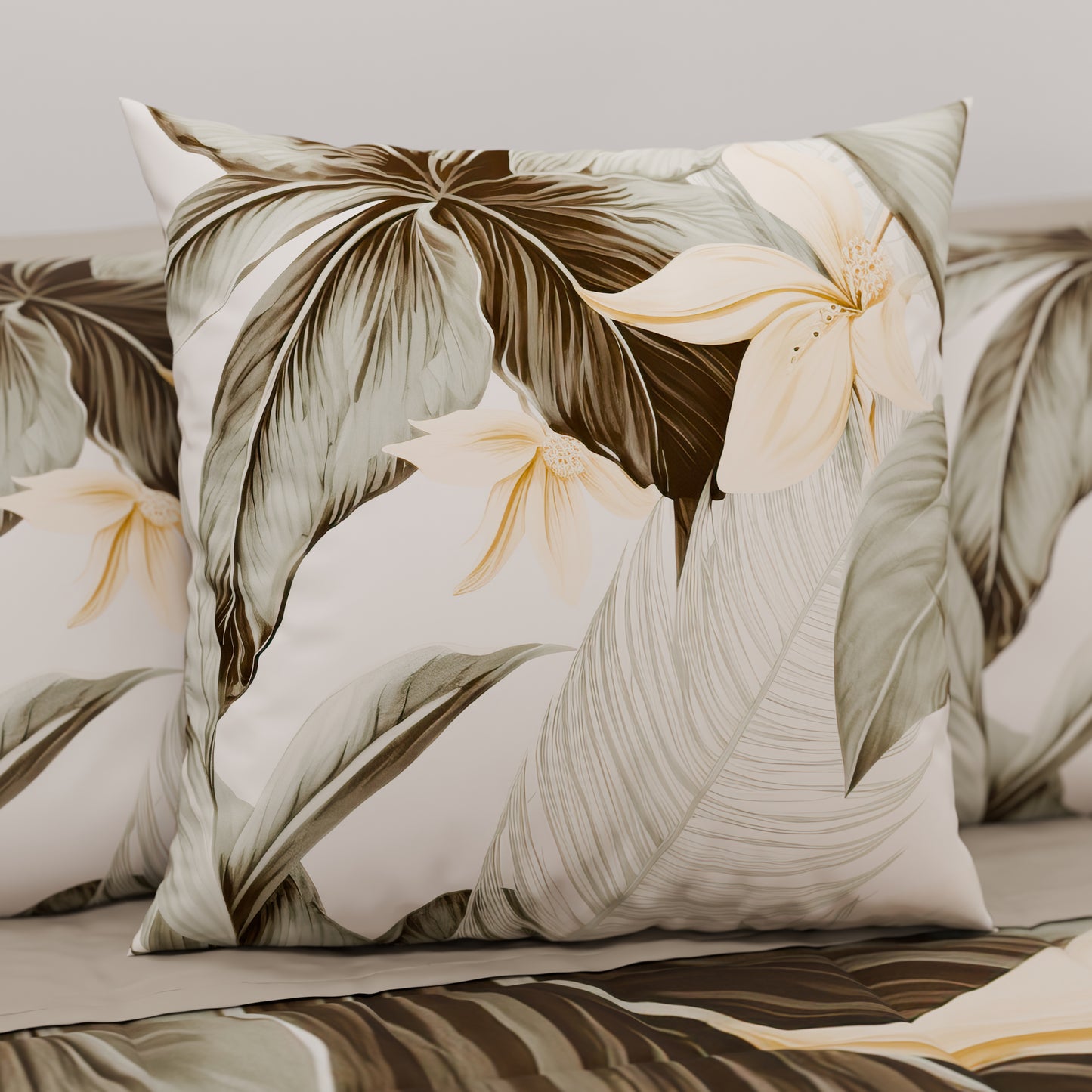 Coussins, Housses de coussin pour canapé, Coussins décoratifs en impression numérique Floral F19