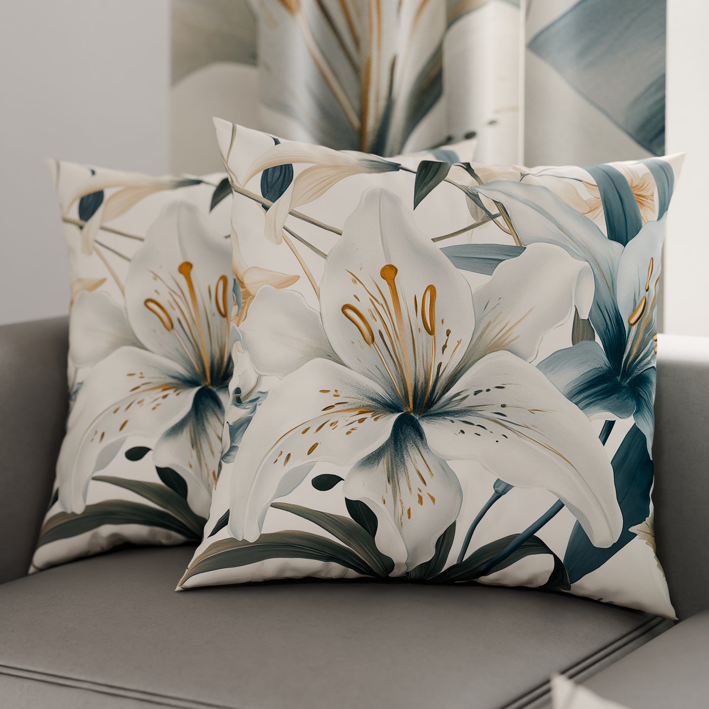 Coussins, Housses de coussin pour canapé, Coussins décoratifs en impression numérique florale F31