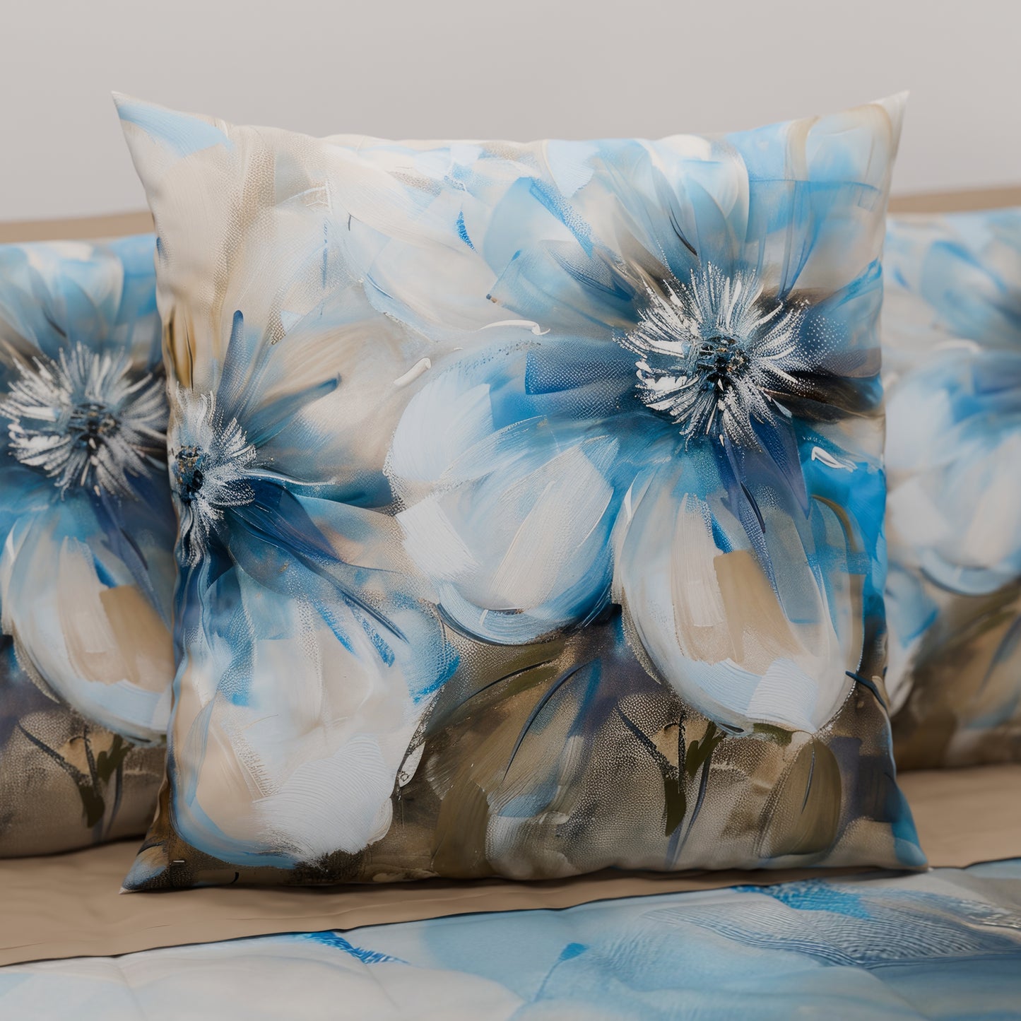 Coussins, Housses de coussin pour canapé, Coussins décoratifs en impression numérique florale F39