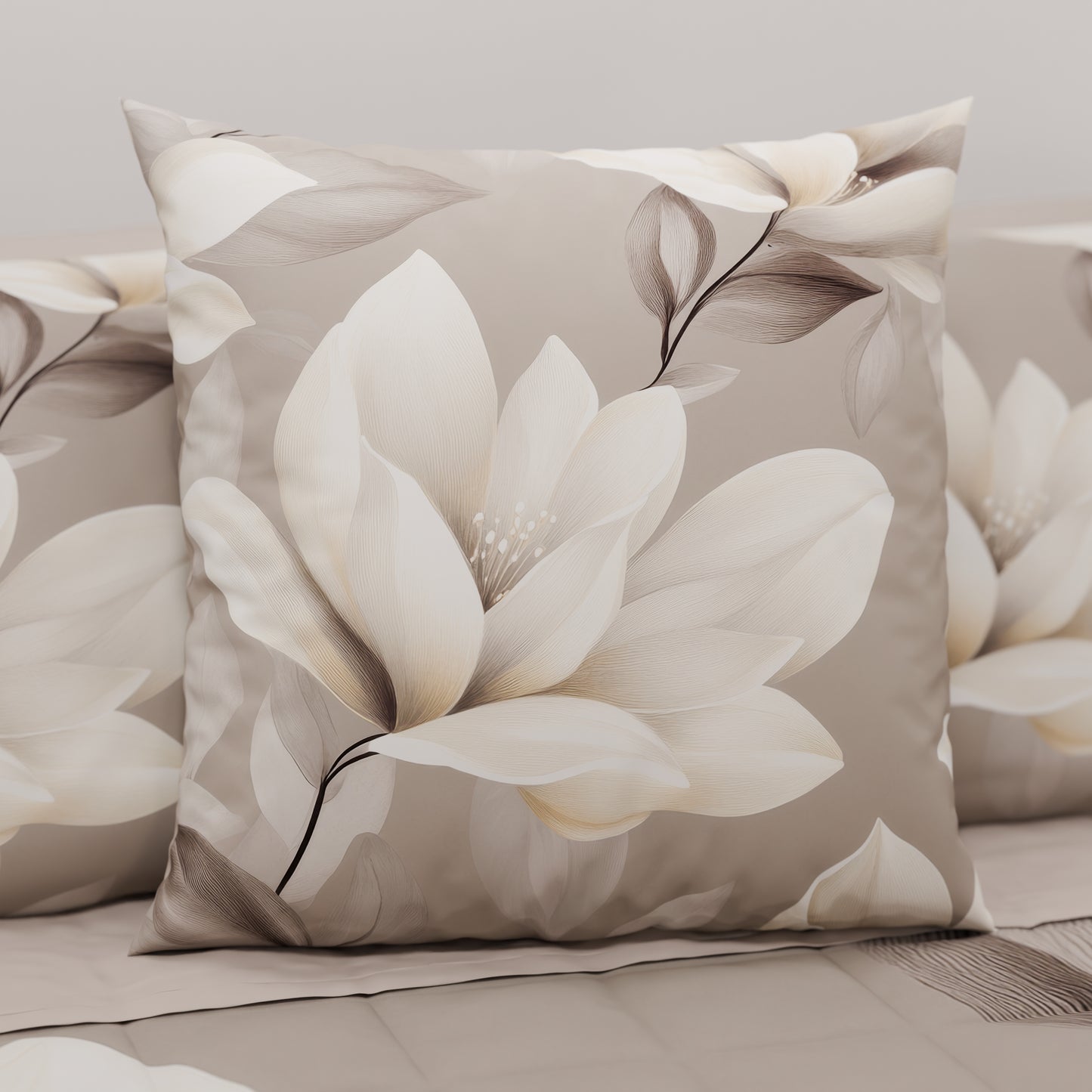 Coussins, Housses de coussin pour canapé, Coussins décoratifs en impression numérique florale F42