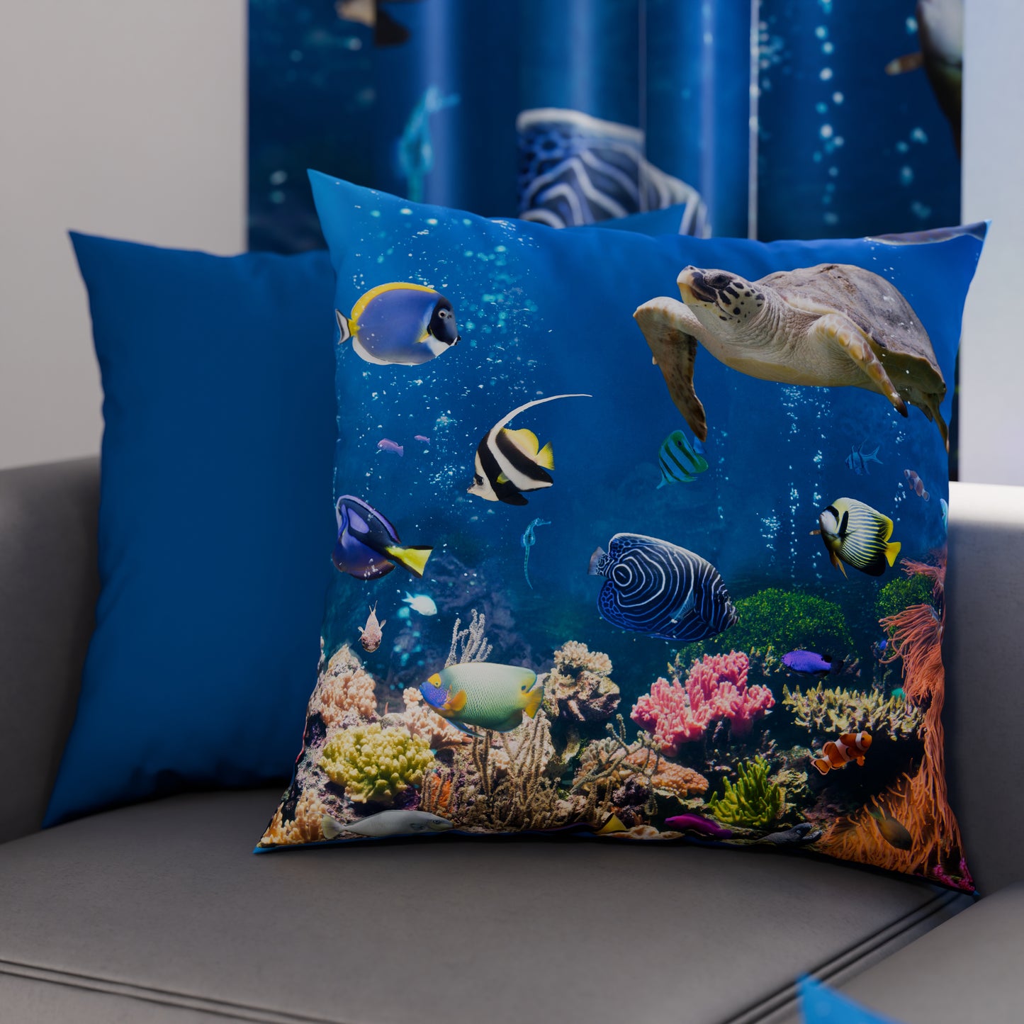 Coussins, housses de coussin pour canapé, coussins décoratifs en impression numérique Aquarium
