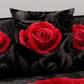 Coussins, housses de coussin pour canapé, coussins décoratifs en impression numérique Roses noires