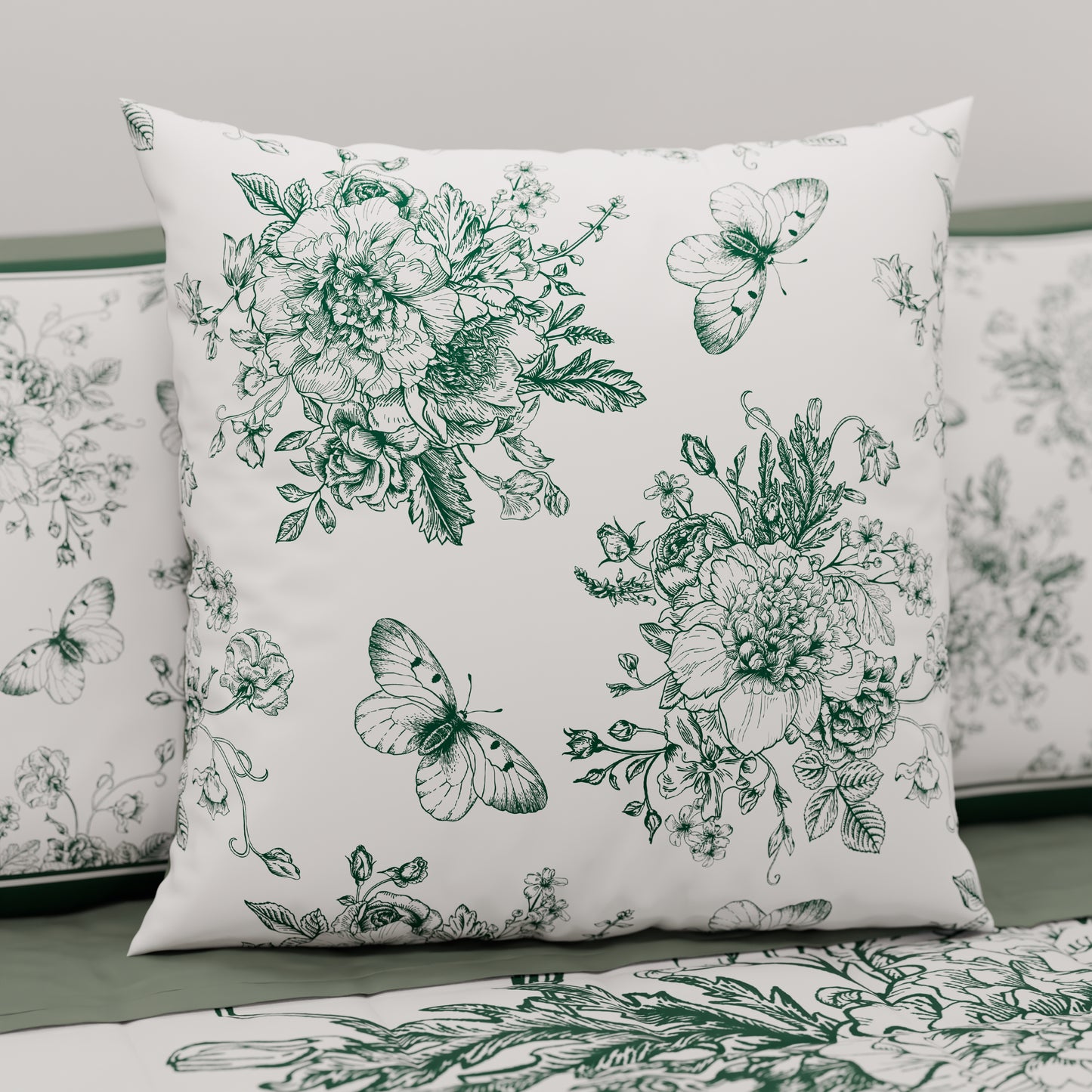 Coussins, Housses de coussin pour canapé, Coussins décoratifs en impression numérique Botanique 03-08