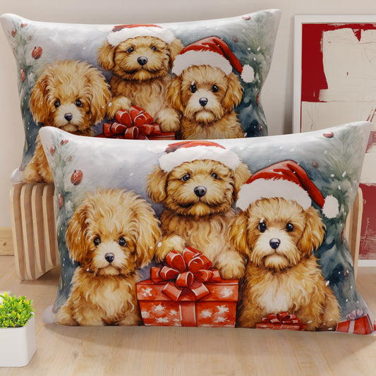 Housses de coussin en impression numérique Noël, Chien