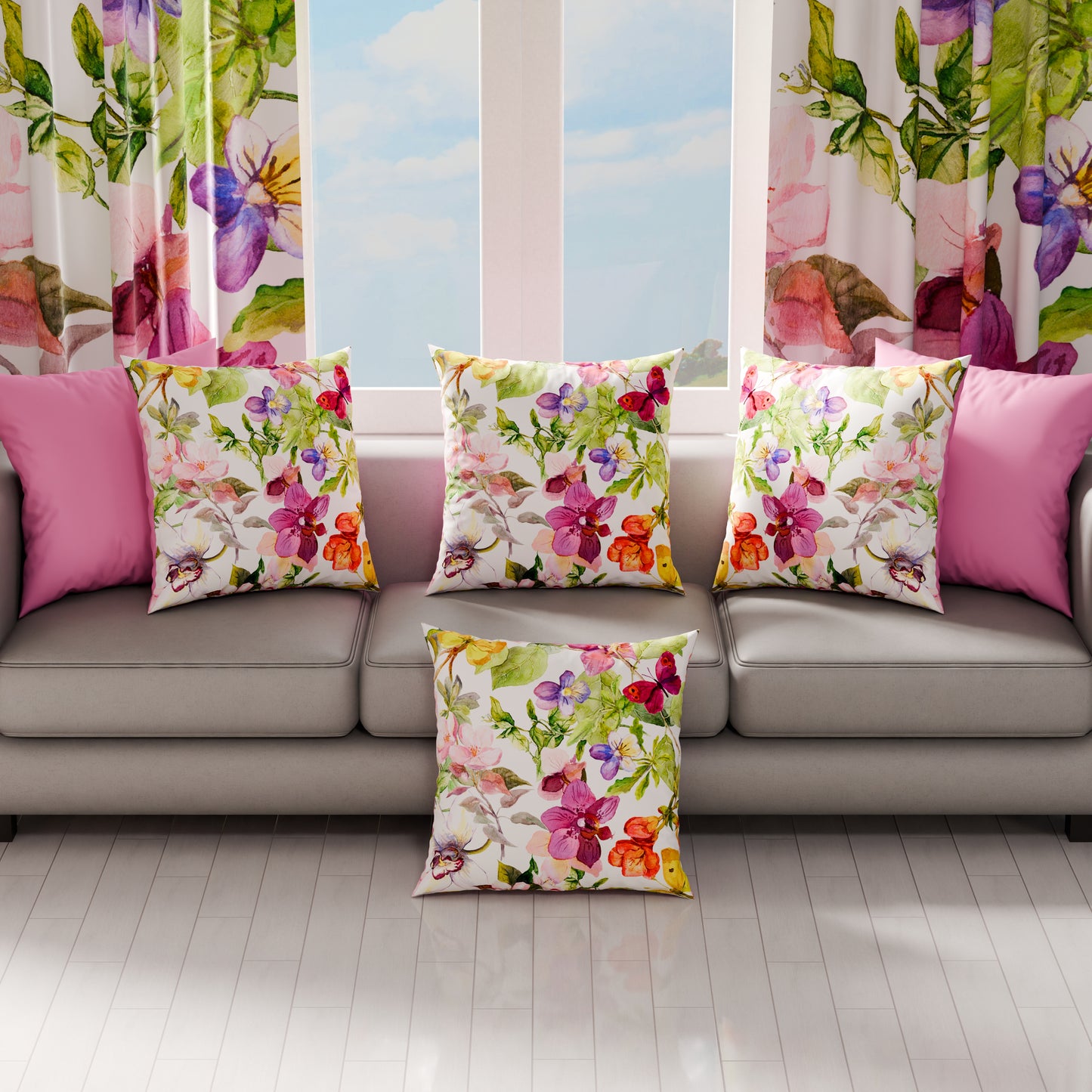 Coussins, housses de coussin pour canapé, coussins décoratifs en impression numérique Papillons