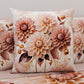 Coussins, Housses de coussin pour canapé, Coussins décoratifs en impression numérique florale Fleur Poudrée