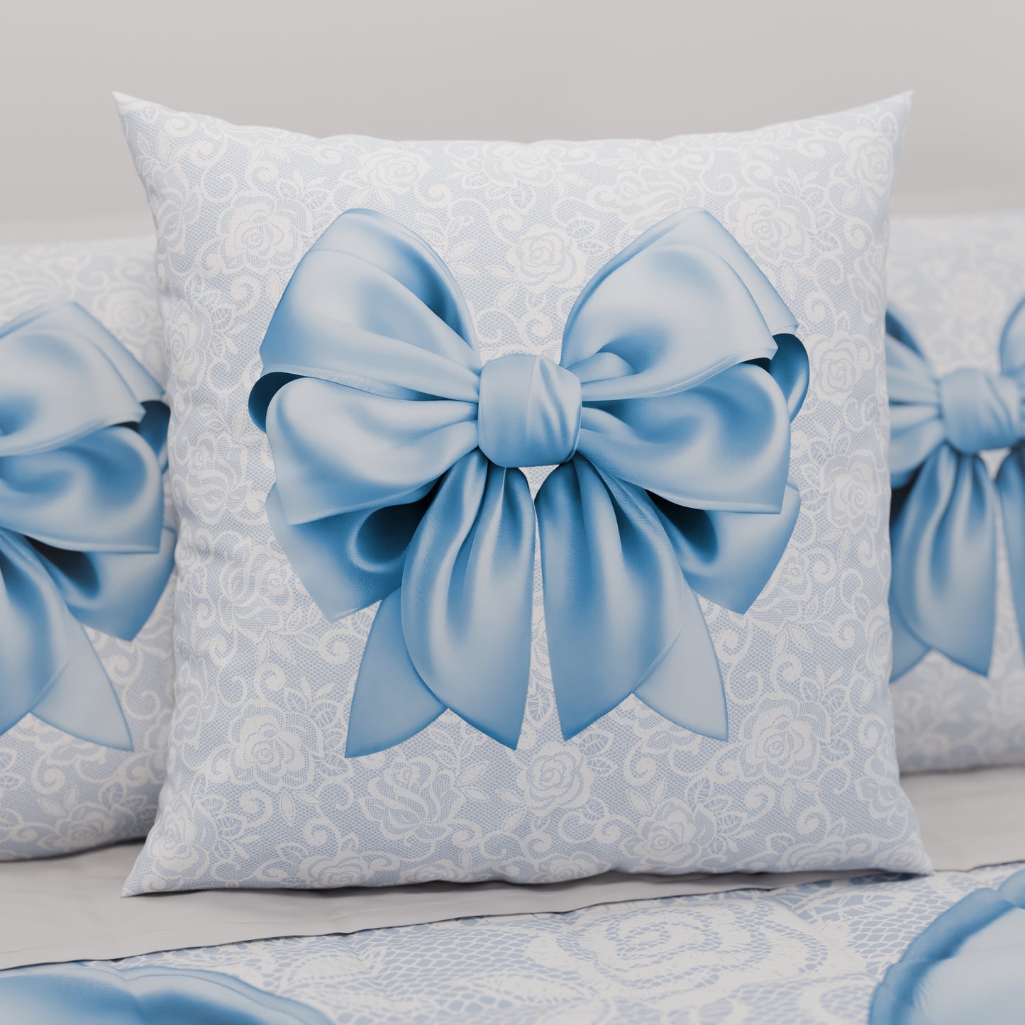 Coussins, Housses de coussin pour canapé, Coussins décoratifs en impression numérique Noeud Céleste