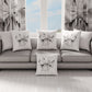 Coussins, Housses de coussin pour canapé, Coussins décoratifs en impression numérique Noeud Gris