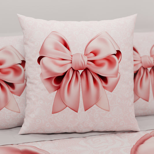 Cuscini, Copricuscini Divano, Cuscini Arredo in Stampa Digitale Fiocco Rosa