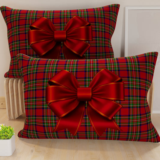 Federe Cuscini Letto Stampa Digitale Fiocco Tartan Scozzese Made in Italy | PETTI