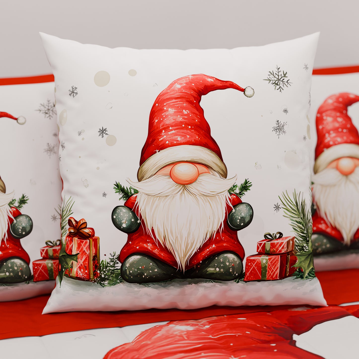 Coussins, Housses de coussin pour canapé, Coussins décoratifs de Noël Gnome 01