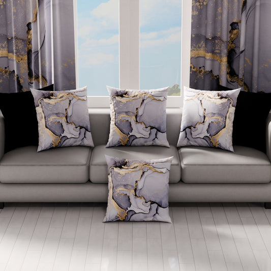 Cuscini, Copricuscini Divano, Cuscini Arredo in Stampa Digitale Marble 04 Grigio Scuro