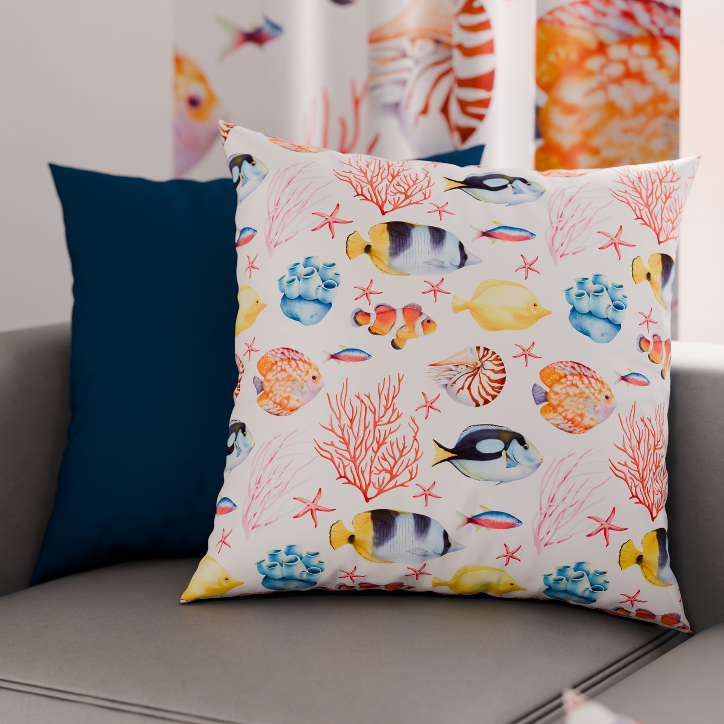 Coussins, Housses de Coussin pour Canapé, Coussins Décoratifs en Impression Digitale Marin 05